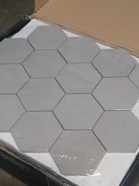 Nhdcem3x3hexc Msi Cementino 8 Pcs X .84 Sq Ft Matte Gray Hexagon Mosaic Floor And Wall Tile