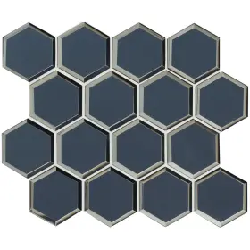 Smot-gls-vagblubehex8mm Msi Vague Blue Hexagon 11 Inch X 12 Glass -