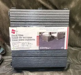1368911 Multy Home Cosmo Deck Tile Slate Black 10-pack Costco#1368911