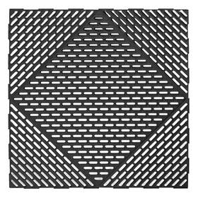 Multy Home Mt5101229cm Easytile 12 Pack Interlocking Pvc Modular Tiles With Drainage 18x18 Inches Black