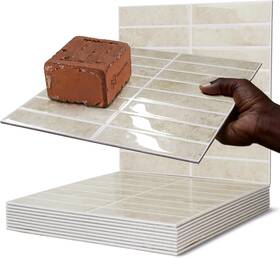 Murartis Thtmt01 3d Peel And Stick Backsplash 10 Sheets Of 11.61ftft X 11.61ftft- Hard Pvc Self-a