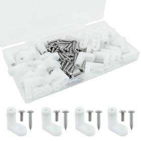 Murtenze 0425001 30 Pcs Pcb Board Mounting Feet With Screws White L Shape Pcb