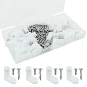 0425001 Murtenze 30 Pcs Pcb Board Mounting Feet With Screws White L Shape 0425001 Murtenze 30 Pcs Pcb Board Mounting Feet With Screws White L Shape