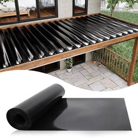 Muzata Mzz2047 1pcs 50ft Black Under Deck Drainage System Trough Hdpe Waterproofing Membrane