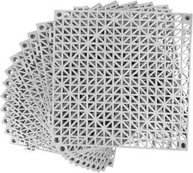 Myfamirea 64-24p-gary Modular Interlocking Cushion 24 Pack 11.8 Inch X Rubber Floor Til
