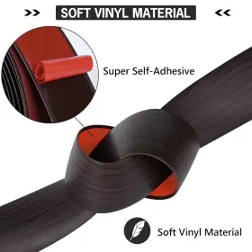 Myfamirea 726084299139 16.4ft Floor Transition Strip Self Adhesive Vinyl Cover Flat Divi