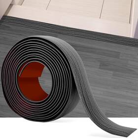 Myfamirea 744110295283 Floor Transition Strip Vinyl Self Adhesive 5ft Gap Cover Doorway Divider Gray