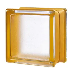122440p Myminiglass 3 Inch Thick Series 6 X 6-pack Apricot Mist Pattern Glass Block 5.75