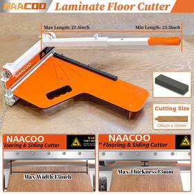 Naacoo 727984615852 13 Inch Vinyl Plank And Laminate Cutter With Wheel