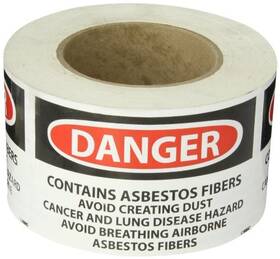 National Marker Company 887481095165 Vrd82 Hazard Warning Label Inch Danger Contains Asbestos Fibers...etc 5 Width