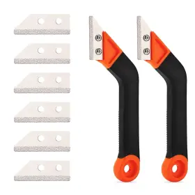 Grt2025 Necamocu 2 Pack Grout Removal Tool Long-lasting Saw Angled Tile Remover With 6