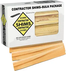 Orgl33286 Nelson Wood Shims 56 Pack Contractor Grade 8 Inch Easy Snap Split Resistant Carton