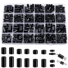 Sp-01 Neng-q 600 Pcs Electrical Outlet Screw Spacers Black Nylon Round Spacer M3&m4 Sp-01 Neng-q 600 Pcs Electrical Outlet Screw Spacers Black Nylon Round Spacer M3&m4