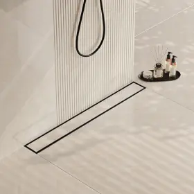 Za3-36-t02-pb Neodrain 36 Inch Linear Shower Drain 2-in 1 Flat And Tile Insert Cover Matte Black