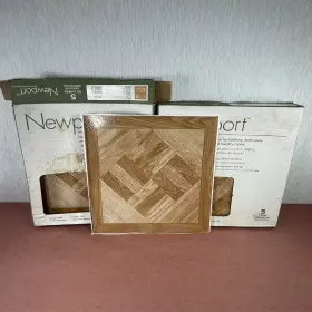 626-893 Newport 61 Pcs 12x12 Peel And Stick Vinyl Tiles Chaucer 5683 Oak Wood Look