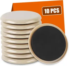Ninsula 774882661030 10pcs 3.5 Inch Furniture Sliders Heavy-duty Reusable For Carpet And Hardwood Ninsula 774882661030 10pcs 3.5 Inch Furniture Sliders Heavy-duty Reusable For Carpet And Hardwood