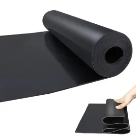 Nisorpa 974013544070 Neoprene Rubber Sheet Roll 1/8 Inch Thick 3.3x9.8 Ft Solid Silicone
