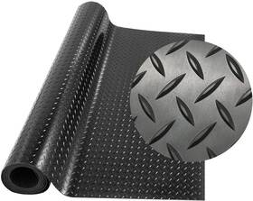 Nisorpa Nisorpa20220531001 Garage Floor Rubber Mat 3.3x16ft Diamond Plate Non-slip Black