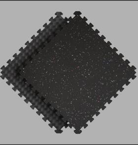 Norsk 31268ddnc Dual Density Foam Floor Tiles 12 Pack Black Neon Specks 24 Inch X24 X.79 48ft
