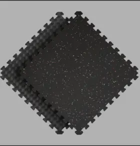 31268ddnc Norsk Dual Density Foam Floor Tiles 12 Pack Black Neon Specks 24 Inch X24 X.79 48ft