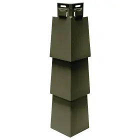 120185018 Novik Faux Stone Siding Corner 3.8 Inch X15 Brunswick Green Dry Stack 5 Per Box
