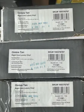 5.75x47.95in Nucore Cw-1154 Ombre Tan Rigid Core Luxury Vinyl Plank Flooring Waterproof 5.75x47.95in Nucore Cw-1154 Ombre Tan Rigid Core Luxury Vinyl Plank Flooring Waterproof