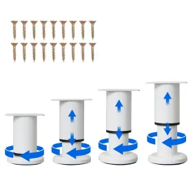 O06-4pasl Olldag 4 Pcs Adjustable Height Furniture Support Legs With Screws 3.15-4.72