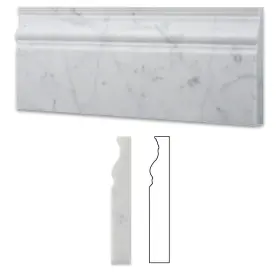 Oracle Moldings 010921318585 Italian Carrara White Marble Polished 5 X 12 Baseboard - Box Of Pcs Oracle Moldings 010921318585 Italian Carrara White Marble Polished 5 X 12 Baseboard - Box Of Pcs