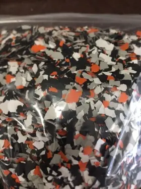 Original Color Chips 850154005853 Orig. - 1/4 Inch Garage Floor Epoxy Flakes Harley Mix Blend 1/2 Lb Bag Original Color Chips 850154005853 Orig. - 1/4 Inch Garage Floor Epoxy Flakes Harley Mix Blend 1/2 Lb Bag