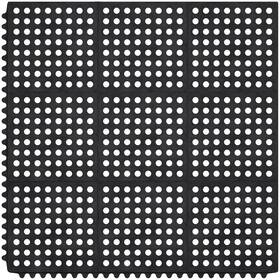 Ottomanson Ardm1020-3x3 Heavy Duty Rubber Floor Mat Nonslip Waterproof Easy To Clean Antifatigu