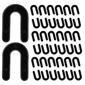 Oualhoo Hs.14-100 1/4 Inch Plastic Horseshoe Shims U Tile Spacers Black