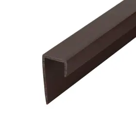 Outwater 840088715454 Plastic J Channel Fits Material 1/2 Inch Thick Brown Styrene Cap Moulding 8 F