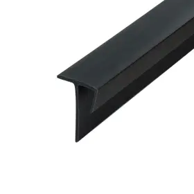 Outwater 840088721202 Plastic J Channel Fits Material 1/4 Inch Thick Black Styrene Cap Moulding 8 F