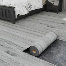 B0cdx32f52 Oxdigi 23 Inch X196 Peel And Stick Vinyl Flooring Roll 32 Sq Ft Gray Wood Waterproof