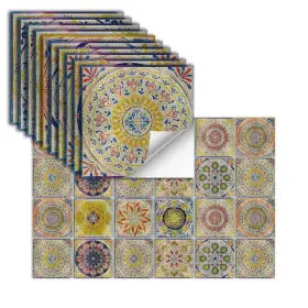 Oxiang 964302349902 24 Pcs Tile Stickers Self-adhesive Peel And Stick Backsplash Vinyl Wall