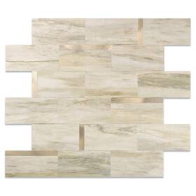 Oyasimi 607604308114 10 Sheets Luxury Peel And Stick Backsplash For Kitchen Tiles Beige Slate Mix