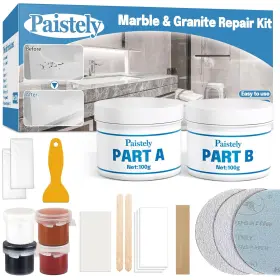 Paistely 313046139116 Tile Granite And Marble Repair Kit Color Match 7.05oz Porcelain