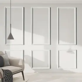 Palmpop 756407478101 Peel And Stick Wall Molding Kit Of 6 Frames Premade Accent Wainscoting Panels