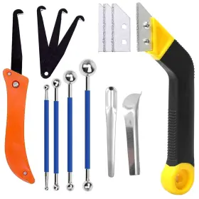 Pandy 600454276879 Grout Removal Tool System Hand Saw With 3 Pieces Backup Blades Caulking
