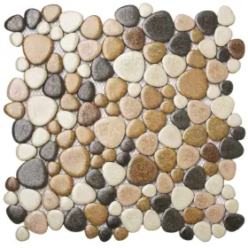 Parrotile 751501774623 Yellowstone Matte Pebbles Mosaic Tile For Shower Floor Bathroom Tiles N