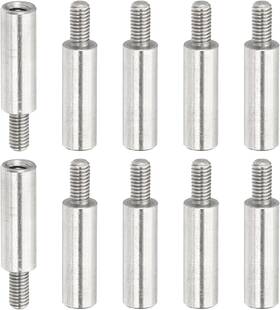 Patikil 250106 10 Pcs M3x18 6mm Stainless Steel Standoff Silver Tone