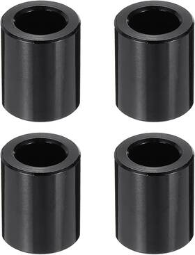 Patikil 250121 4pcs M6 Aluminium Spacers 1/4 Inch Id X 3/8 1/2 Black