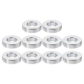 Patikil Pta231110tt000178 M10 Aluminum Spacers 10 Pcs 10.5mm Id X 20mm Od 5mm L Silver