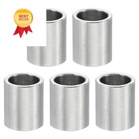 Patikil Pta231219tt000138 M6 Stainless Steel Spacers 5 Pcs 6.1mm Id X 8mm Od 10mm L Silver