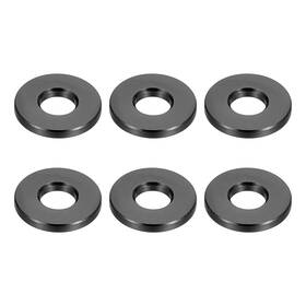 Patikil Pta240417tt001488 M6 Aluminum Spacers 6 Pcs Metal 6.2mm Id X 15mm Od 2mm L Black