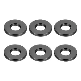 Pta240417tt001488 Patikil M6 Aluminum Spacers 6 Pcs Metal 6.2mm Id X 15mm Od 2mm L Black