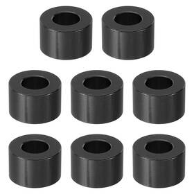 Patikil Pta240513tt001744 M8 Aluminum Spacer 8 Pcs Metal 8.2mm Id X 16mm Od 10mm L Black