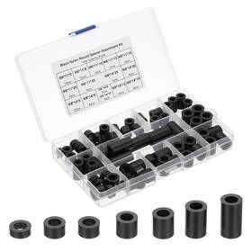 Patikil Pta240812tt001621eu M6 M8 Nylon Spacer 81pcs Round Standoff 11 Millimeters Black