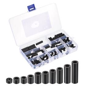 Patikil Pta241226tt001338jp M4 Nylon Spacer Set 100pcs Non-threaded Abs Round Black