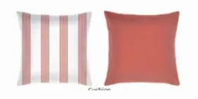 254024w Patio Premier Toss Pillow Red Striped 16 X 4 Inch -
